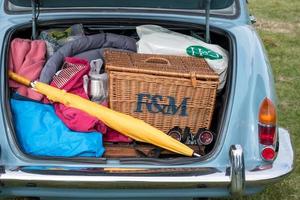 SHOREHAM-BY-SEA, WEST SUSSEX, UK, 2014. Ready for the picnic at the Wartime re-enactment at Shoreham Airshow on August 30, 2014 photo