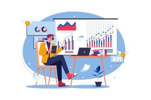 Business Analyst Illustration concept on white background vector