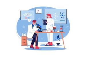 Research Assistant Illustration concept on white background vector