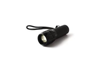 LED Flashlight on a white background, Free space for text. photo