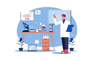 Researcher Illustration concept on white background vector