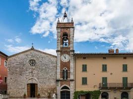 CASTIGLIONE DEL LAGO, PERUGIA OF UMBRIA,  ITALY - MAY 20. Church of San Francesco corner of Piazza della Liberta in Castiglione del Lago, Perugia of Umbria on May 20, 2013 photo