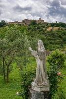 MONTALCINO, TUSCANY, ITALY - MAY 20. Statue in the grounds of Sant Antimo Abbey near Montalcino Tuscany on May 20, 2013 photo