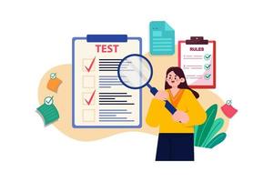 Test administrator Illustration concept on white background vector