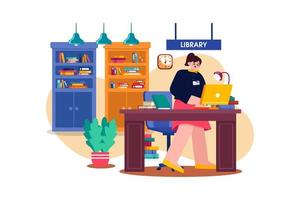 Librarian Illustration concept on white background vector