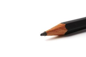 Tip of a pencil on a white background, Free space for text. photo