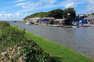 BUDE, CORNWALL, UK - AUGUST 12. The Canal at Bude in Cornwall on August 12, 2013. Unidentified people. photo