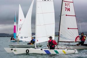 APPLEDORE, DEVON, UK - AUGUST 14. Sailing in the Torridge and Taw Estuary in  Devon on August 14,  2013. Unidentified people. photo