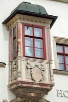 Weimar, Germany, 2014. Ornate bay window in Weimar Germany photo