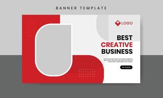 la mejor plantilla de diseño de banner web de negocios creativos. vector