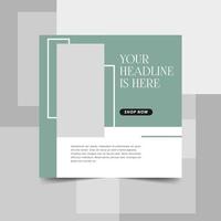 Minimalist social media post template and web banner template. vector