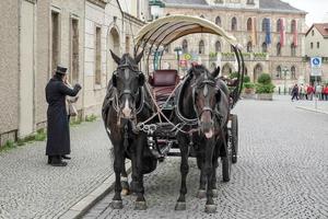 Weimar, Alemania, 2014. Caballos y carruajes en Weimar Alemania foto