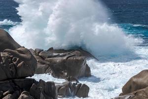 Waves Pounding the Coastline at Capo Testa Sardinia photo