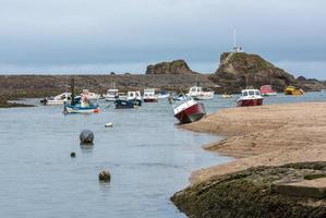Boats in the harbour at Bude photo