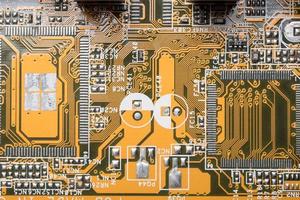 Computer circuit board, electronic technology background. photo