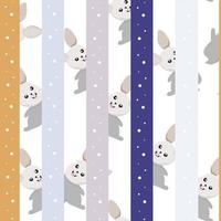 seamless pattern with cute bunny rabbit background vector