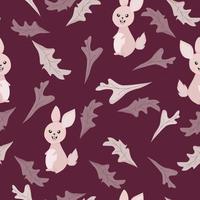 seamless pattern with cute bunny rabbit background vector