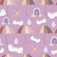 seamless pattern with pastel floating balloons background vector