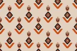 Ethnic oriental ikat seamless pattern traditional. Fabric Indian style. Design for background, wallpaper, vector illustration, fabric, clothing, carpet, textile, batik, embroidery.