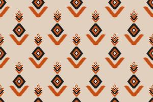 Ethnic oriental ikat seamless pattern traditional. Fabric Indian style. Design for background, wallpaper, vector illustration, fabric, clothing, carpet, textile, batik, embroidery.