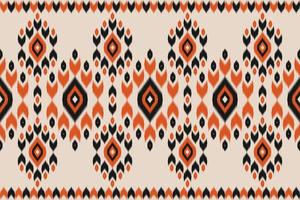 Carpet ethnic pattern art. Ikat seamless pattern traditional. American, Mexican style. Design for background, wallpaper, vector illustration, fabric, clothing, carpet, textile, batik, embroidery.