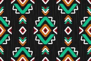 Abstract ethnic pattern art. Ikat seamless pattern traditional. American, Mexican style. Design for background, wallpaper, vector illustration, fabric, clothing, carpet, textile, batik, embroidery.