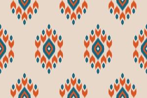 Ethnic oriental ikat seamless pattern traditional. Fabric Indian style. Design for background, wallpaper, vector illustration, fabric, clothing, carpet, textile, batik, embroidery.