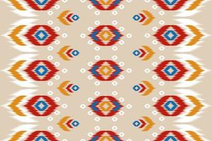 Ethnic ikat seamless pattern in tribal. Design for background, wallpaper, vector illustration, fabric, clothing, carpet, textile, batik, embroidery.