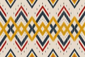 arte de patrón étnico de tela. patrón sin costuras ikat en tribal. estilo americano, mexicano. diseño para fondo, papel pintado, ilustración vectorial, tela, ropa, moqueta, textil, batik, bordado.