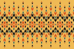 Ikat seamless pattern in tribal. Fabric ethnic pattern art. American, Mexican style. Design for background, wallpaper, vector illustration, fabric, clothing, carpet, textile, batik, embroidery.