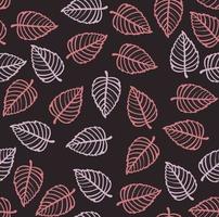 Autumn leaves pattern, seamless background and illustration vector