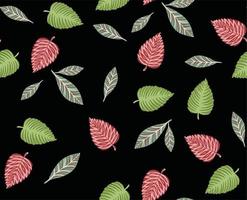 Autumn leaves pattern, seamless background and illustration vector