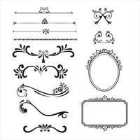 Collection set ornaments design vector