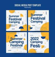 Festival Web Banner for Social Media Square Poster, banner, space area and background vector