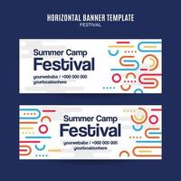 Festival Web Banner for Social Media Horizontal Poster, banner, space area and background vector