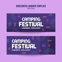 Festival Web Banner for Social Media Horizontal Poster, banner, space area and background vector