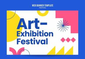 Festival Web Banner for Social Media Poster, banner, space area and background vector