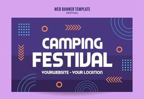 Festival Web Banner for Social Media Poster, banner, space area and background vector