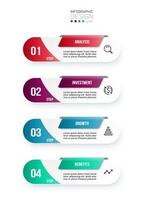 Infographic template business concept with workflow. vector