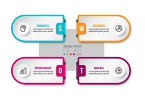 Infographic template business concept with diagram. vector