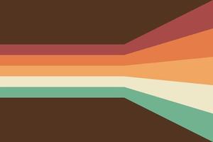 Perspective colorful retro striped lines background vector