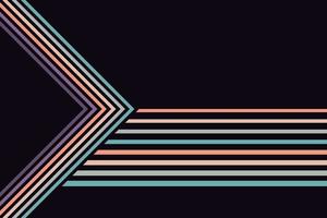 líneas de rayas coloridas simples abstractas en estilo retro vector