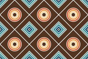 colorful retro rainbow circles seamless pattern vector
