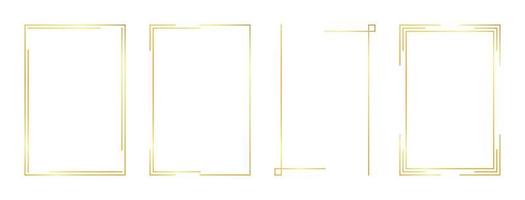 rectangle gold frame vector