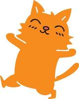 quirky hand drawn cartoon cat vector