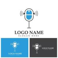Podcast Logo icon Design Vector Template microphone symbols