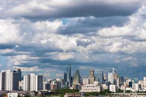 Modern building in business district at Bangkok city, Thailand. photo