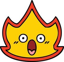 cute cartoon fire vector