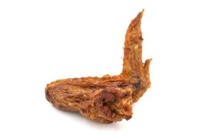 Fried chicken wing on a white background. photo