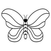 butterfly outline drawing for kids vector